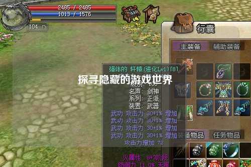 探寻隐藏的游戏世界